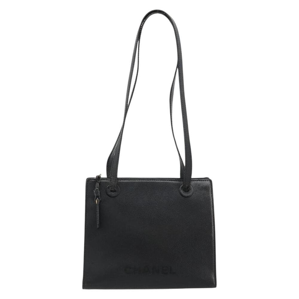 Chanel Tote Bag Caviar Black Gold CC